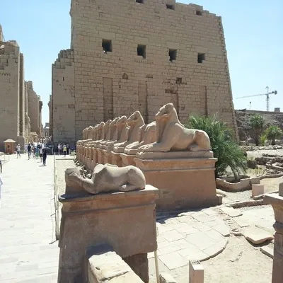 Ancient Egyptian Temples and Desert Horizons