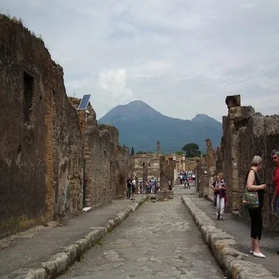 The preserved ruins and ash-silent streets of Pompeii